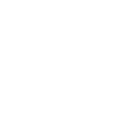 Solid white airplane icon centered on a black background